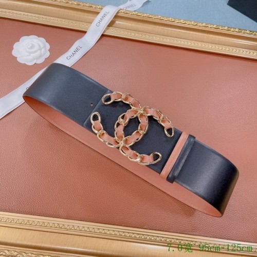 Super Perfect Quality CHNL Belts(100% Genuine Leather,steel Buckle)-266