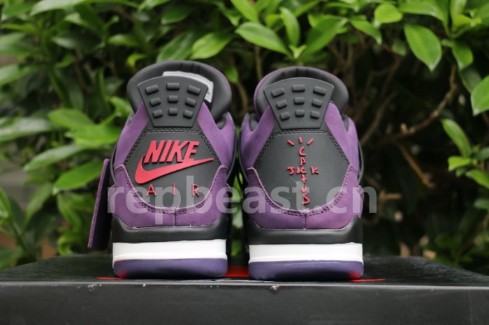 Authentic Travis Scott x Air Jordan 4 Purple