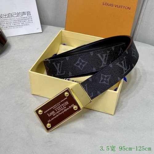 Super Perfect Quality LV Belts(100% Genuine Leather Steel Buckle)-2676