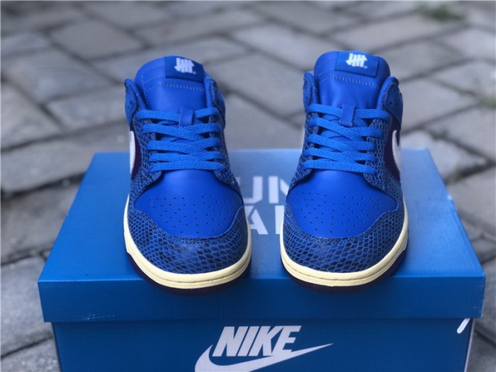 Authentic UNDEFEATED x Nike Dunk Low  Blue