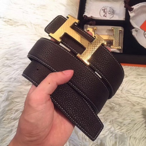 Super Perfect Quality Hermes Belts(100% Genuine Leather,Reversible Steel Buckle)-680