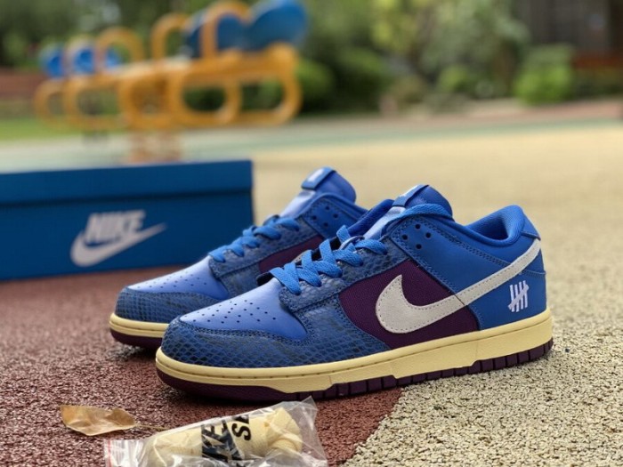 Authentic UNDEFEATED x Nike Dunk Low  Blue