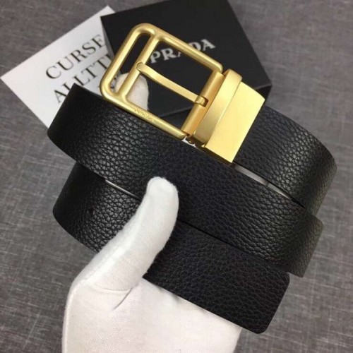 Super Perfect Quality Prada Belts(100% Genuine Leather,Reversible Steel Buckle)-035