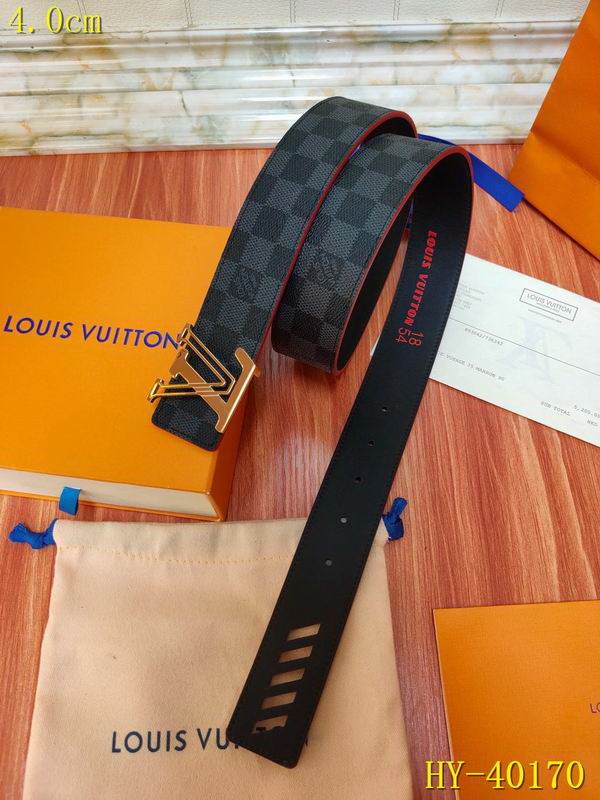 Super Perfect Quality LV Belts(100% Genuine Leather Steel Buckle)-1659