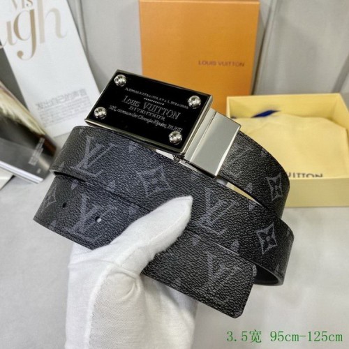Super Perfect Quality LV Belts(100% Genuine Leather Steel Buckle)-2677