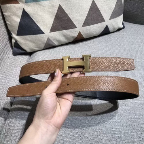 Super Perfect Quality Hermes Belts(100% Genuine Leather,Reversible Steel Buckle)-501