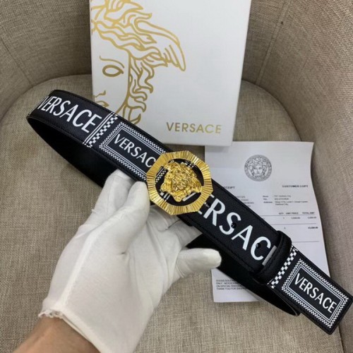 Super Perfect Quality Versace Belts(100% Genuine Leather,Steel Buckle)-685