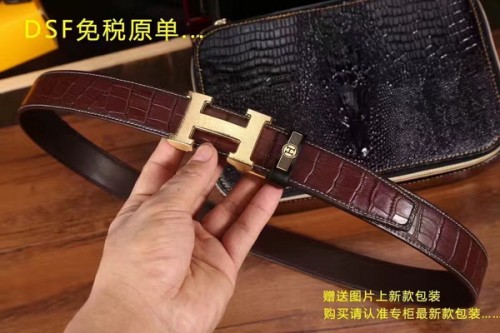 Super Perfect Quality Hermes Belts(100% Genuine Leather,Reversible Steel Buckle)-040