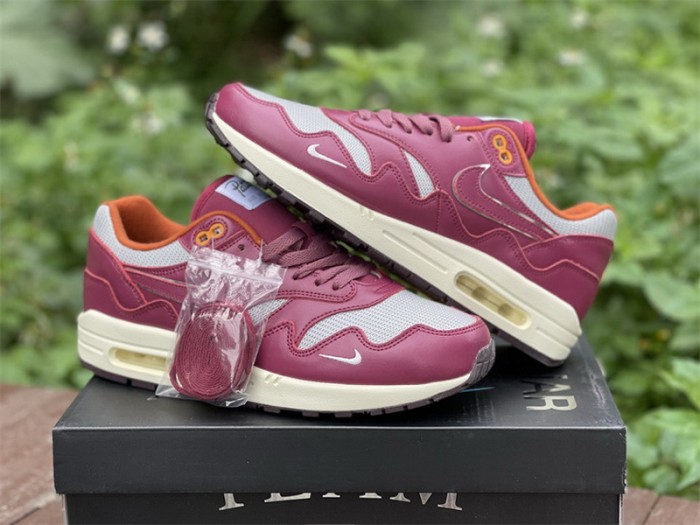 Authentic Patta x Nike Air Max 1 “Rush Maroon”