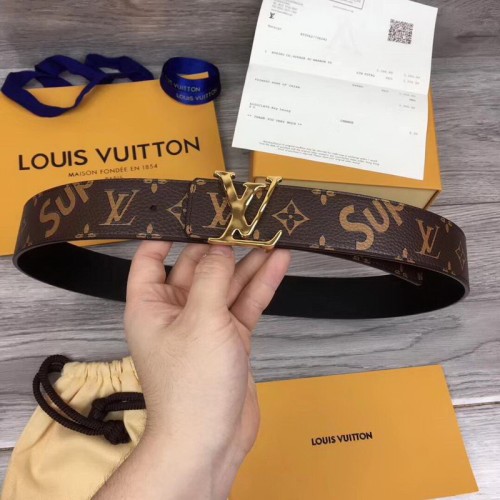 Super Perfect Quality LV Belts(100% Genuine Leather Steel Buckle)-1513