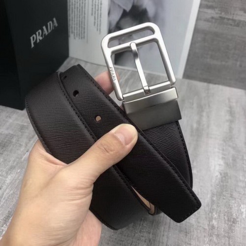 Super Perfect Quality Prada Belts(100% Genuine Leather,Reversible Steel Buckle)-045