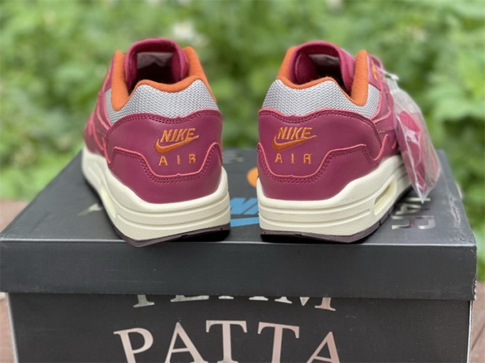 Authentic Patta x Nike Air Max 1 “Rush Maroon”