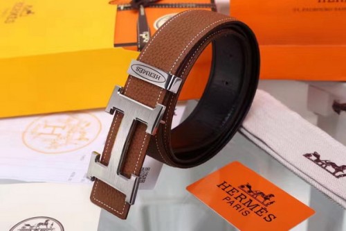 Super Perfect Quality Hermes Belts(100% Genuine Leather,Reversible Steel Buckle)-004