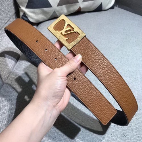 Super Perfect Quality LV Belts(100% Genuine Leather Steel Buckle)-2029