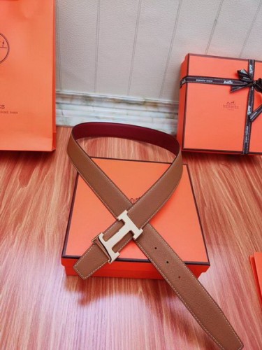 Super Perfect Quality Hermes Belts(100% Genuine Leather,Reversible Steel Buckle)-602