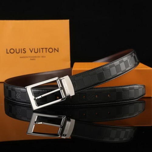 Super Perfect Quality LV Belts(100% Genuine Leather Steel Buckle)-2078