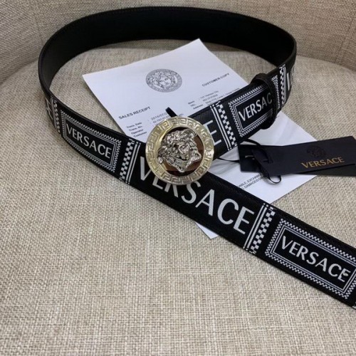 Super Perfect Quality Versace Belts(100% Genuine Leather,Steel Buckle)-678