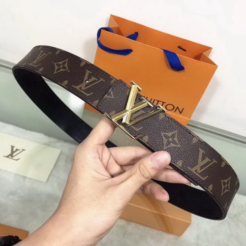 Super Perfect Quality LV Belts(100% Genuine Leather Steel Buckle)-1857