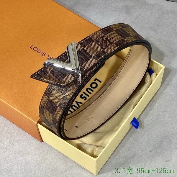 Super Perfect Quality LV Belts(100% Genuine Leather Steel Buckle)-2669