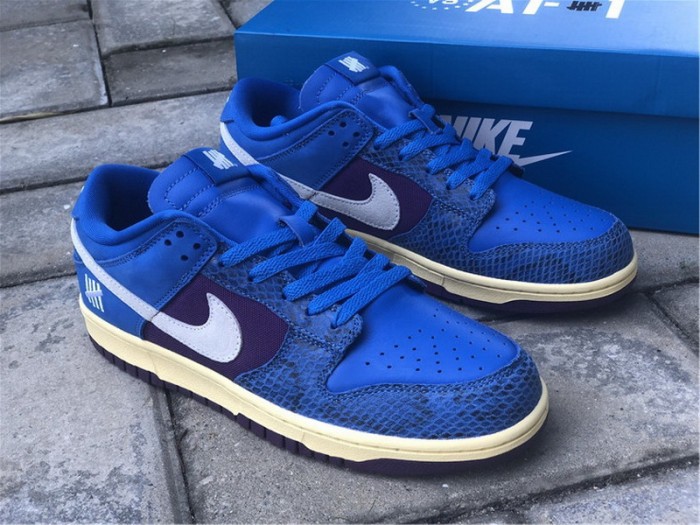 Authentic UNDEFEATED x Nike Dunk Low  Blue