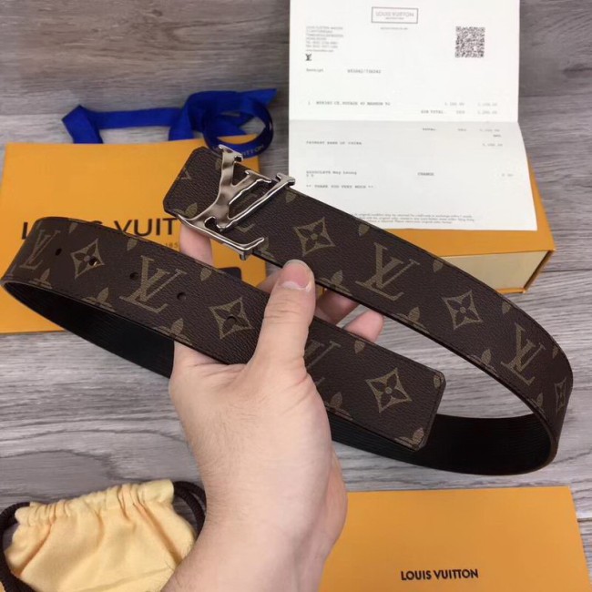 Super Perfect Quality LV Belts(100% Genuine Leather Steel Buckle)-1627