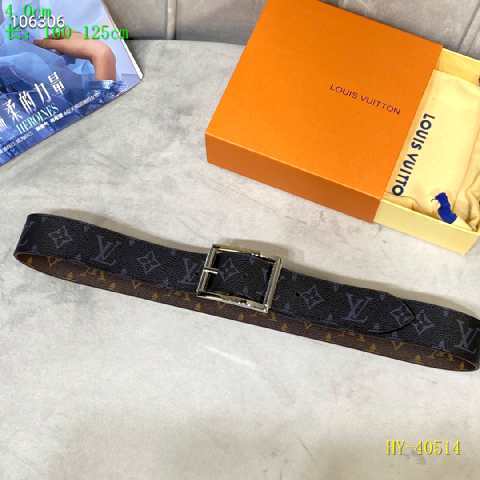 Super Perfect Quality LV Belts(100% Genuine Leather Steel Buckle)-2465
