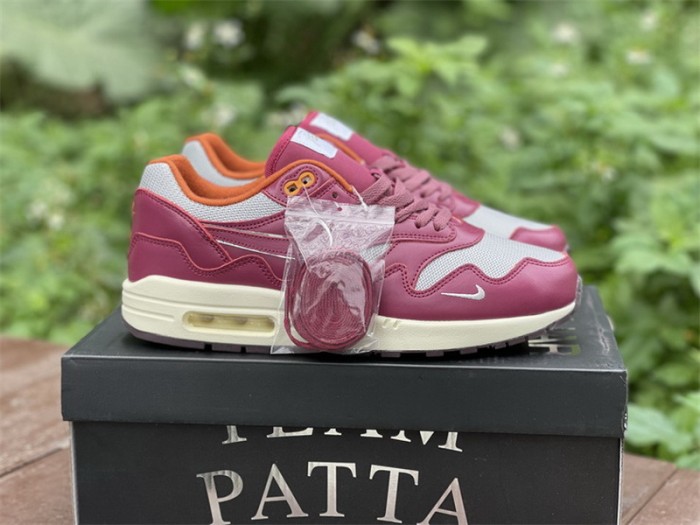 Authentic Patta x Nike Air Max 1 “Rush Maroon”