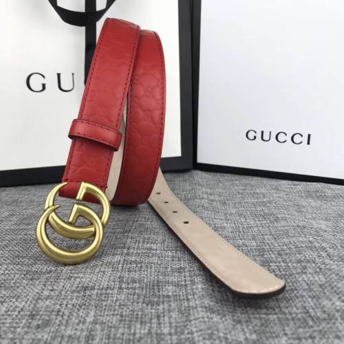 Super Perfect Quality G women Belts(100% Genuine Leather,steel Buckle)-411