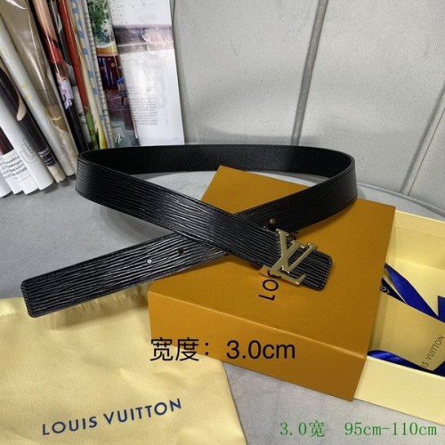 Super Perfect Quality LV Belts(100% Genuine Leather Steel Buckle)-2583