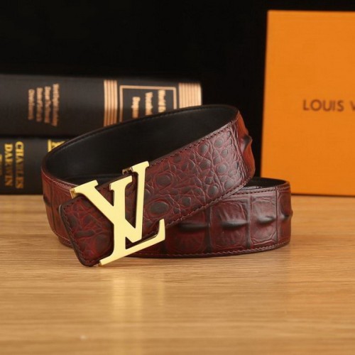 Super Perfect Quality LV Belts(100% Genuine Leather Steel Buckle)-2217