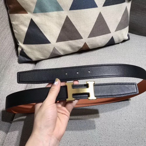 Super Perfect Quality Hermes Belts(100% Genuine Leather,Reversible Steel Buckle)-521