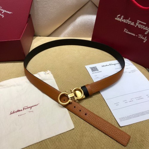 Super Perfect Quality Ferragamo Belts(100% Genuine Leather,steel Buckle)-1049