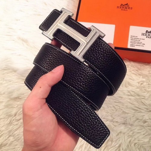 Super Perfect Quality Hermes Belts(100% Genuine Leather,Reversible Steel Buckle)-432