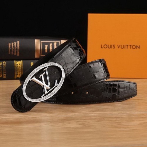 Super Perfect Quality LV Belts(100% Genuine Leather Steel Buckle)-2330