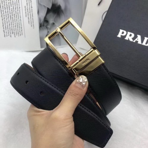 Super Perfect Quality Prada Belts(100% Genuine Leather,Reversible Steel Buckle)-052