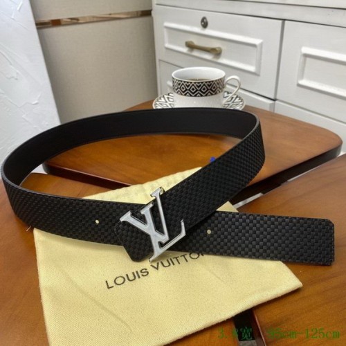 Super Perfect Quality LV Belts(100% Genuine Leather Steel Buckle)-2756
