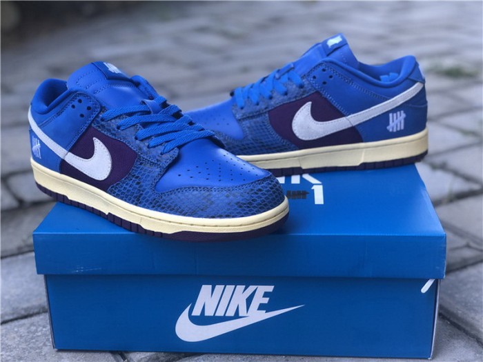 Authentic UNDEFEATED x Nike Dunk Low  Blue