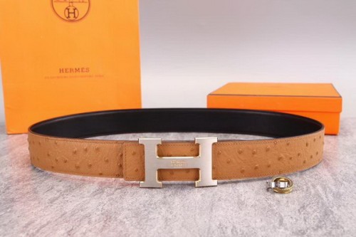 Super Perfect Quality Hermes Belts(100% Genuine Leather,Reversible Steel Buckle)-493