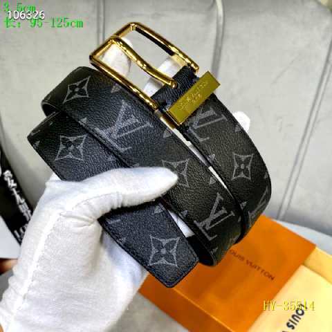 Super Perfect Quality LV Belts(100% Genuine Leather Steel Buckle)-2386