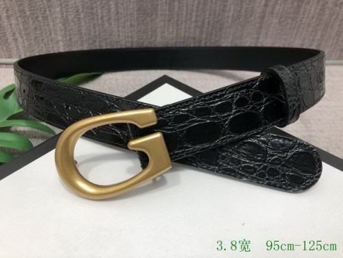 Super Perfect Quality G Belts(100% Genuine Leather,steel Buckle)-3004