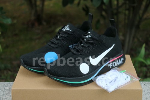 Authentic OFF-WHITE x Nike Zoom Fly Mercurial Flyknit Black