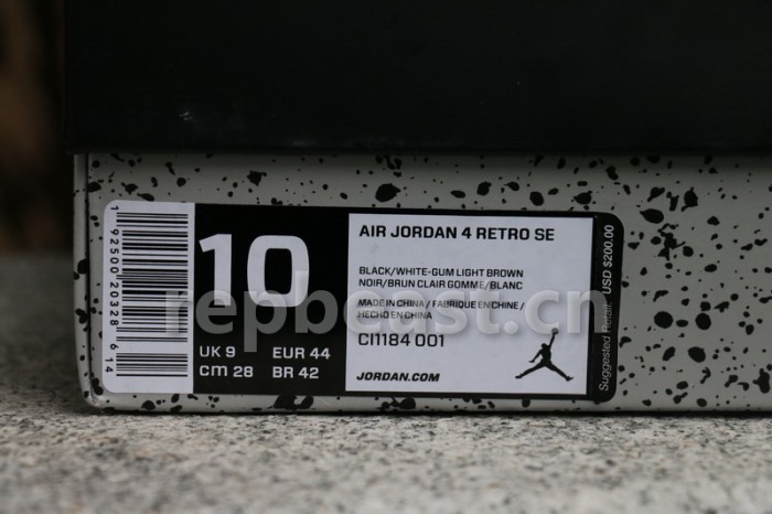 Authentic Air Jordan 4 SE “Black Gum”