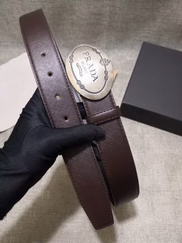 Super Perfect Quality Prada Belts(100% Genuine Leather,Reversible Steel Buckle)-007
