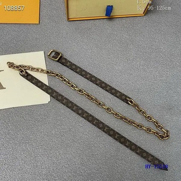 Super Perfect Quality LV Belts(100% Genuine Leather Steel Buckle)-3133