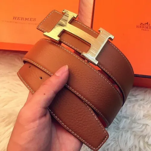 Super Perfect Quality Hermes Belts(100% Genuine Leather,Reversible Steel Buckle)-471
