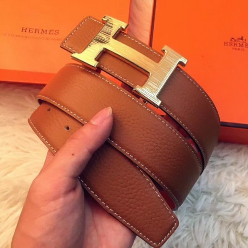 Super Perfect Quality Hermes Belts(100% Genuine Leather,Reversible Steel Buckle)-471