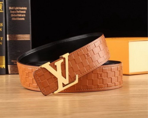 Super Perfect Quality LV Belts(100% Genuine Leather Steel Buckle)-2084
