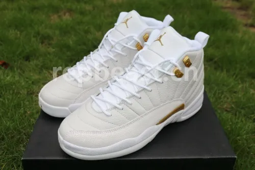 Authentic Air Jordan 12 GS OVO White