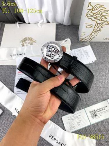 Super Perfect Quality Versace Belts(100% Genuine Leather,Steel Buckle)-354