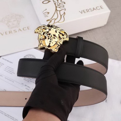 Super Perfect Quality Versace Belts(100% Genuine Leather,Steel Buckle)-668
